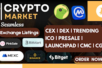 fast track token ico coin listing on coinmarketcap coingecko lbank exchange