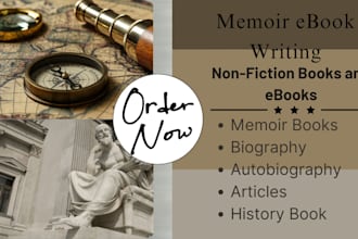 be your memoir ebook ghostwriter biography book writer book editor history ebook
