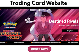 design yugioh card website pokémon tcg magic the gathering, one piece card store