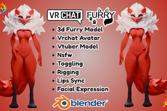 create a custom vrchat avatar, nsfw, vtuber model, furry avatar, vr character