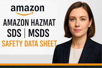 prepare sds msds amazon hazmat safety data sheet for your product in 24hrs