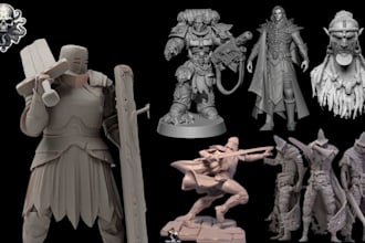 sculpt character modeling 3d miniature modeling dnd miniature custom modeling