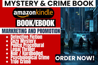 do amazon kindle book promotion crime ebook marketing mystery book sales funnel