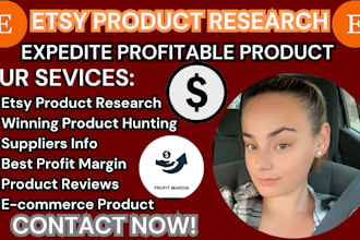 find a profitable product research for etsy store product hunting product review