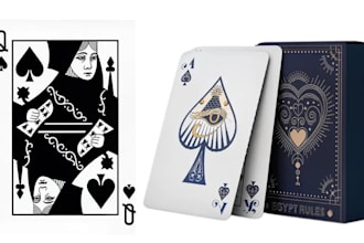 illustrate hand drawn playing card deck design tarot card box oracle tuck box