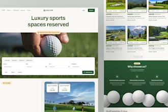 design golf course website, golf website golf events booking golf resort website