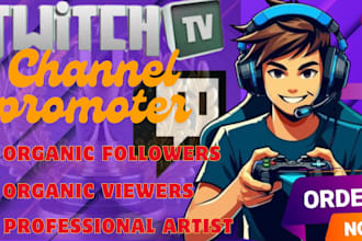 do organic twitch channel promotion to drive live viewers and followers