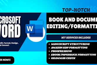 professionally format your documents and books for ebook or print book