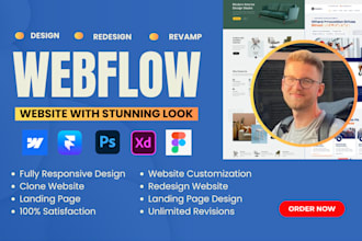build webflow website, design or develop landing page, figma to webflow website
