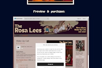 create a music website for music artist, producer, dj, band or record label, wix