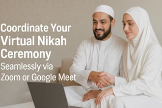 conduct an urgent same day nikah ceremony with wali, 2 witnesses and certificate