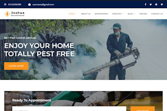 design responsive pest control website fumigation website cleaning website