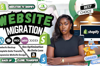 migrate wordpress to shopify, shopify migration or wix website to shopify