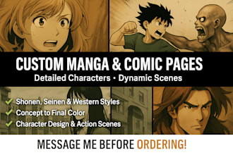 draw professional manga and comic pages with custom characters and dynamic scene