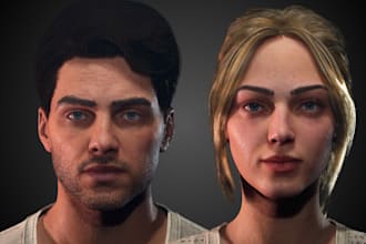 create hyper realistic ue5 metahuman 3d game characters, ue5 character modeling