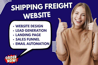 build cargo moving company shipping dispatch logistics transport freight website
