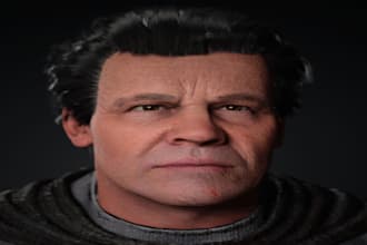 3d headsculpt, face, bobblehead, head bust model character design