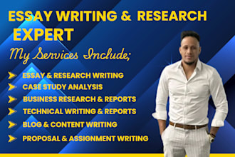 winning essay writing, research summary, case study, assignment and blog writing