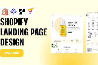 use pagefly, gempages, replo to design shopify landing page or one product store
