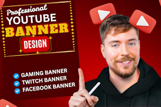 design the youtube, gaming, and twitch banners
