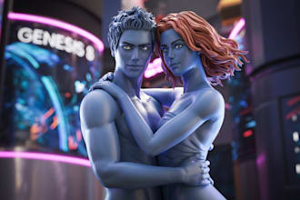 model human 3d character, nsfw daz3d ue5 rig genesis 8