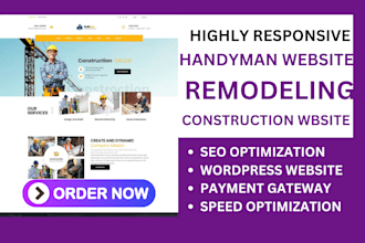 design construction handyman website plumbing remodeling roofing  website