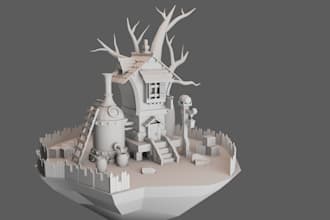 make dungeon and dragon tabletop,stl 3d print diorama,modular terrain piece,map