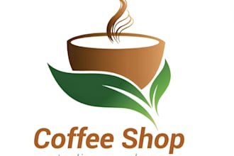 design fast food restaurant, coffee shop logo