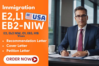 write immigration business plan for eb2 niw, e2, l1 visa USA