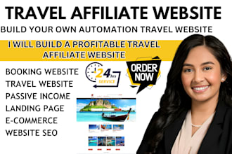 travel website affiliate hotel booking website travel agency blog passive income