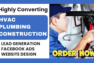 generate plumbing leads home improvement using landing page via facebook ads