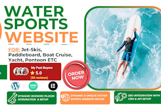 design water sport jetski yacht pontoon paddleboard boat rental booking website