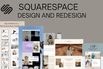 design and redesign squarespace business ecommerce blog and portfolio website