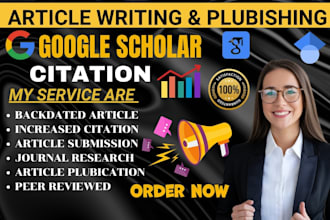 write and publish research article in high index journal peer on google scholar
