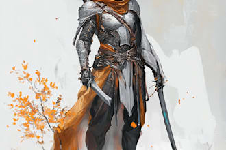 create dnd art, fantasy character for dnd party