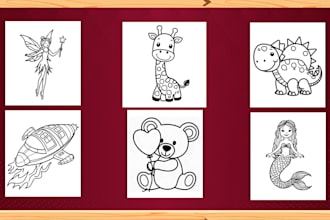 create bold and easy coloring book pages for kids and adults on amazon KDP