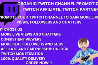 do twitch channel promotion to gain active chatters and viewers