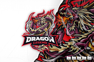 design high quality mascot dragon logo