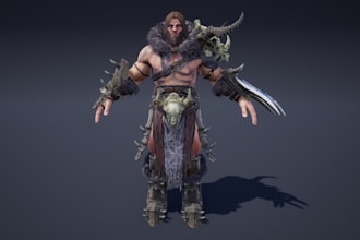 optimized 3d game character, 3d asset, ue5 control rig, unity texture, animation