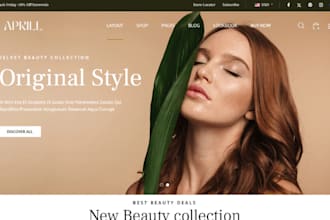 design skin care shopify store skincare website beauty salon website spa website