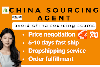 be a china supplier finder, negotiator, logistics, avoid china sourcing scams