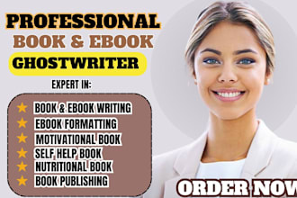 ghostwrite ebook on all genre as a ghost book writer, ebook writer, amazon KDP