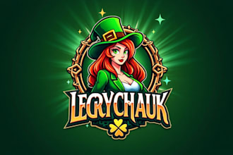 design unique female leprechaun logo with fresh new concepts