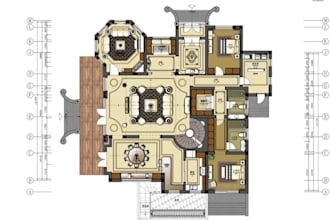 design cad drafting architectural drawing 2d floor plan design using autocad