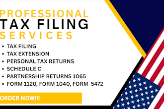 tax filing forms 1040 1065 1120 5472 4868 tax extension, tax amendment prior tax