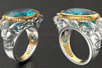 create 3d jewelry design 3d jewelry cad jewelry rendering jewelry animation