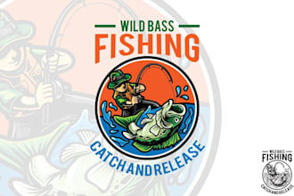 design mascot fishing logo