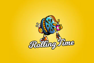 create mascot move film production logo