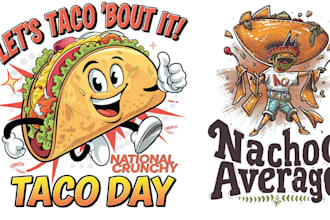 do cartoon mascot mexican food and restaurant logo