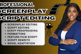 proofread and be movie script, screenplay, tv series, feature film script editor